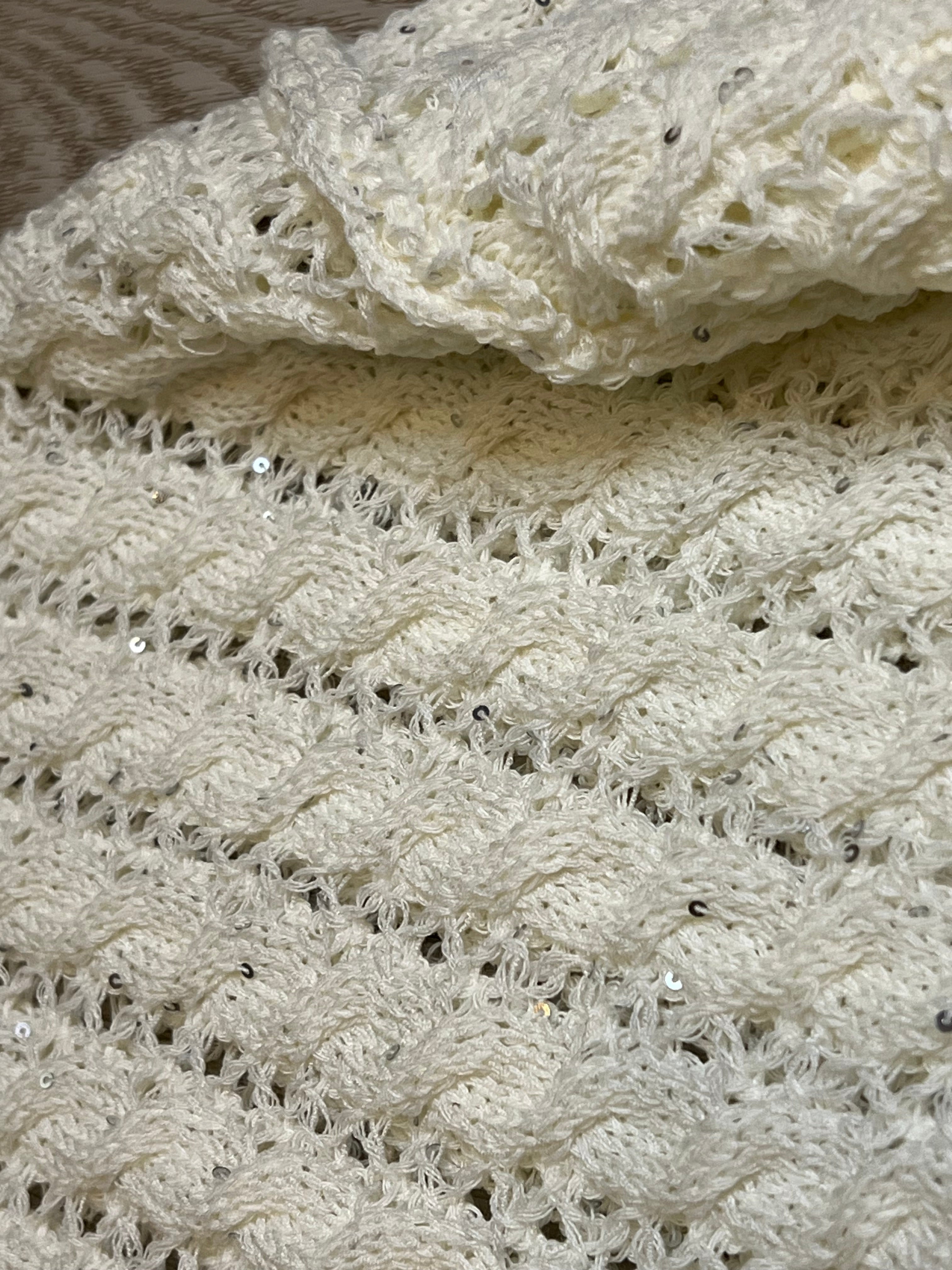 Kyla Cable-Knit Openwork Round Neck Cropped Sweater