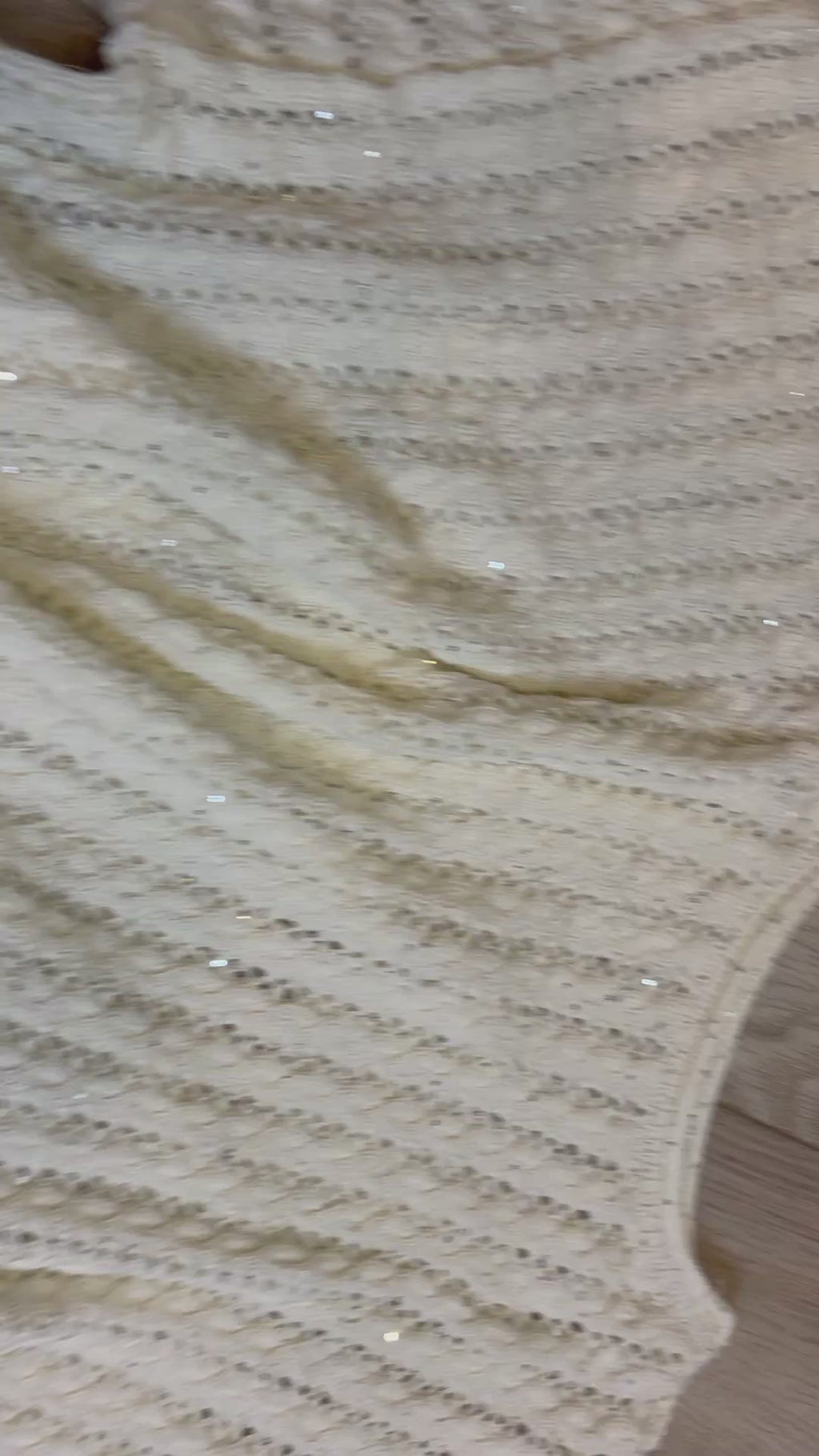 Kyla Cable-Knit Openwork Round Neck Cropped Sweater